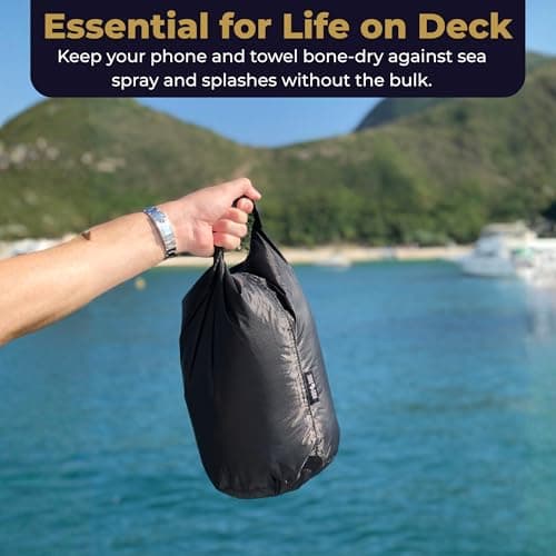 SIDE BY SIDE 10L Waterproof Dry Bag for Water Sports, Swimming, Diving, Paddle, Kayak; Small Suitcase Organizer, Compression Dirty Laundry Travel Bag; Made of Military-Grade Nylon Cordura Fabric — view 3