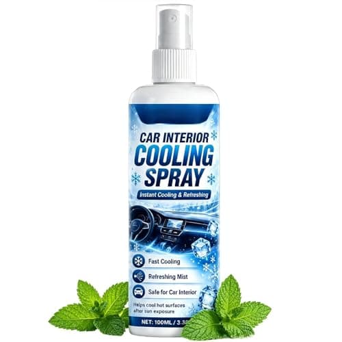 Interior Cooling Spray for Car,100ml Refreshing Long-Lasting - Car Smell Remover Cooler Spray - for Summer Long Driving Commuting Travel Road Trip Leather Seat Dashboard