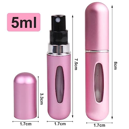 Movstriker 4PCS Perfume Atomizer Bottle, 5ML Travel Atomiser Refillable Mini Spray Bottles, Portable Bottle Empty Cologne Dispenser for Holiday and Outdoor Activities — view 2