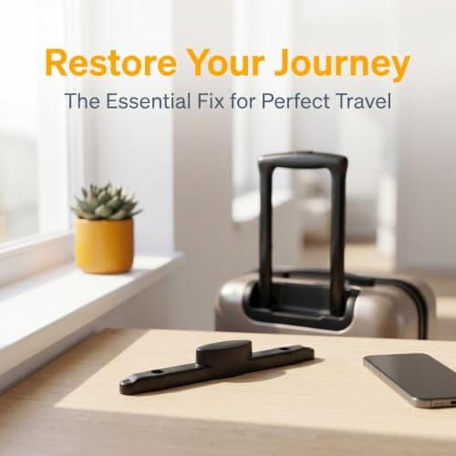 Housoutil Suitcase Handle Button Repair Kit for Luggage Handle Black Plastic Material with Antislip Surface Easy DIY Install to Restore Telescopic Function — view 3