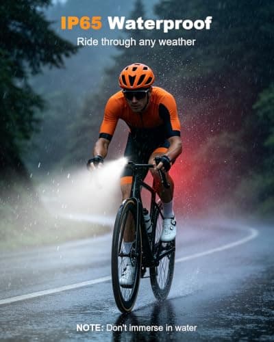 Mohard 1200LM Bike Lights with 2 Super Bright LED, 2600mAh USB Rechargeable — view 6