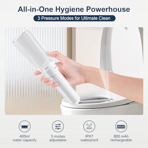 400ml Portable Electric Travel Bidet, USB-C IPX7 Personal Care — view 3