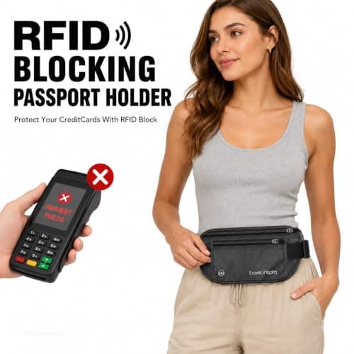 travel inspira Money Belt, Passport Holder Secure with RFID Blocking — view 2