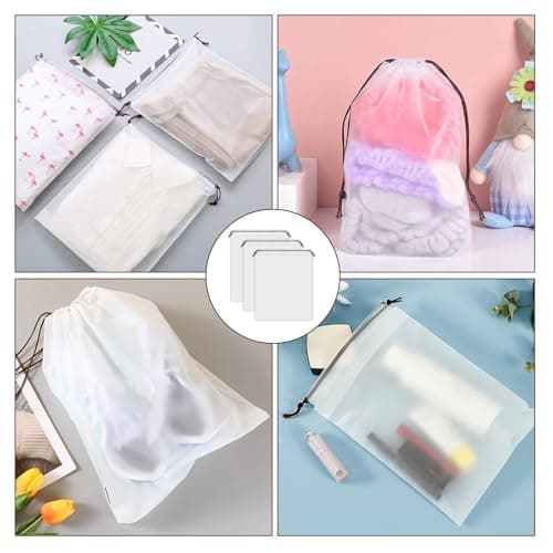 26 Pcs Shoe Bags Storage Bags 11.8in X 15.7in Transparent Shoe Bags with Rope Dust Proof Bag Underwear Bag Travel Storage Bag for Travel Men and Women — view 5