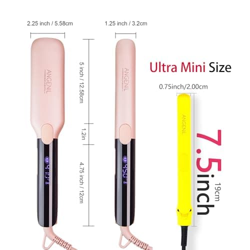 ANGENIL Pro Ultra Mini Straightener Short Hair, Dual Voltage 1.8cm, 20sHeat — view 4