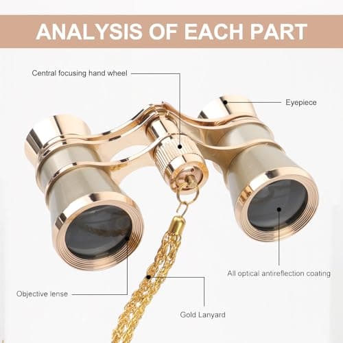 PartyKindom Opera Glasses Vintage Binoculars for Theatre Concerts Travel — view 5