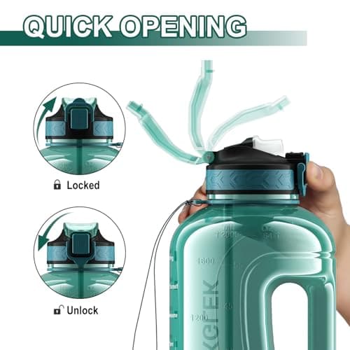 GLEKGLEK 2 Litre Water Bottle, BPA Free Hydration Jug with Time Markings — view 5