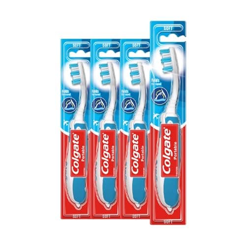 Colgate Portable Adult Manual Toothbrush, 4 Pack
