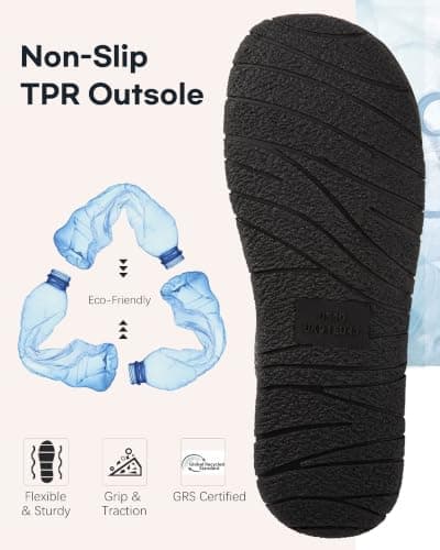 LongBay Men Slippers Cosy Memory Foam Warm Slip On House Shoe Gift Black, 7 — view 4