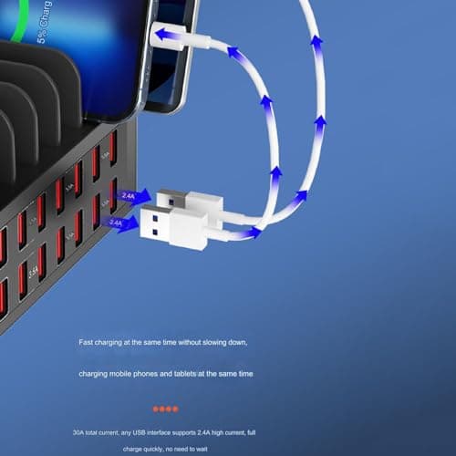150W High Power, Mobile Phone Storage Stand Charger, 7-Port, 5-Port, 16-Port USB Multi-Port Charger, Fast Charging Station Base,A — view 6