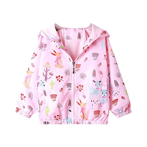 Bluesaly Toddler Jacket Hooded Baby Girls Outwear Kids Coat Age 1-2 Years
