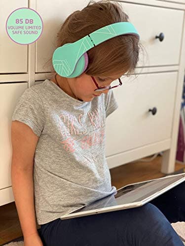 PowerLocus P2 Kids Headphones Wireless, Bluetooth Headphones for Kids Over Ear with Volume Limit 85DB, Built-in Microphone, Foldable, Carry Case, Micro SD/TF for iPhone/iPad/Laptop/PC/TV — view 2