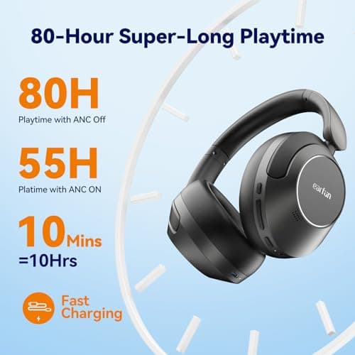 EarFun Wave Pro Hybrid Active Noise Cancelling Headphones, Wireless — view 6