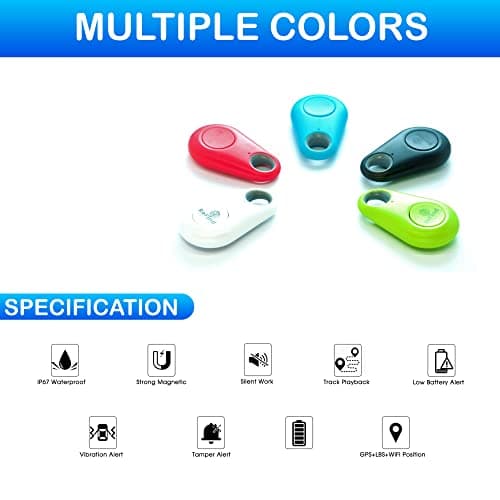 ReFind Smart Tracker for Android and iPhone. Mini GPS Tag Bluetooth 5.0 Key Finder. Samsung Alternative for Keys, Pets, Wallets and Luggage (Blue) — view 4