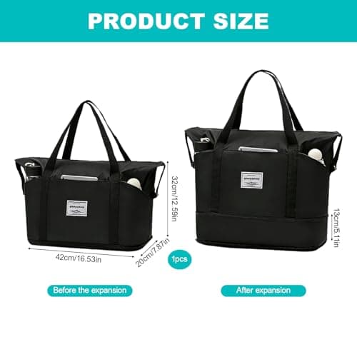 Travel Bag as Hand Luggage, Large 42L Weekender Bag with Laptop Compartment — view 2