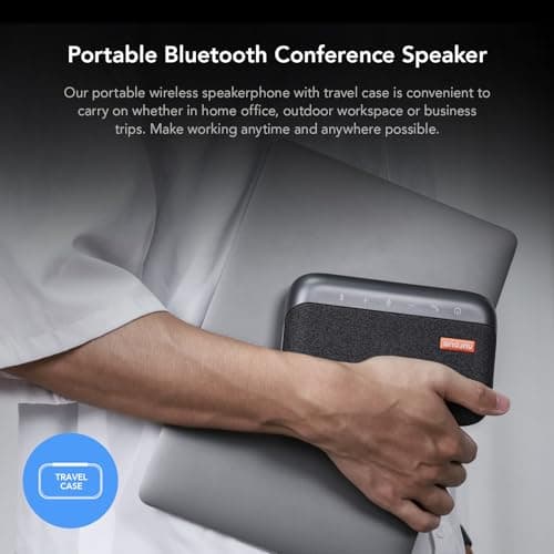 Nuroum A05B Bluetooth Conference Speaker and Microphone, Portable Wireless Speakerphone with Noise Canceling Mic, 3m/10ft Voice Picked Up Computer Speaker for Desktop PC/Laptop — view 4