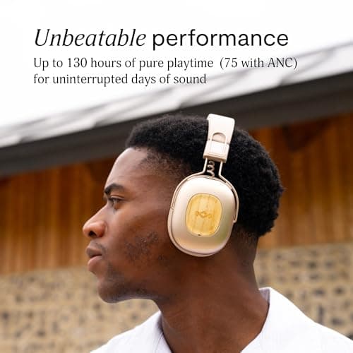 House of Marley Positive Vibration Rebel Over Ear Headphones - Cream — view 6