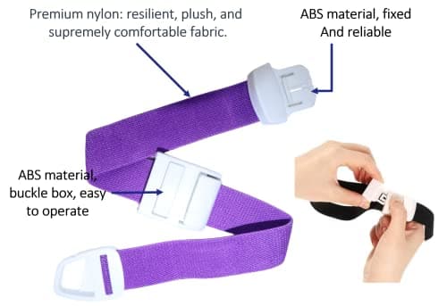 Tourniquet Quick Release Buckles Latex-Free Solution for Medical Emergencies in NHS A&E, First Aid Kits, and Outdoor Activities (Purple) — view 5