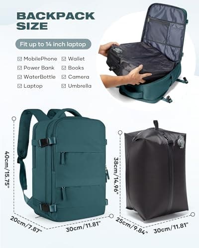 SZLX Vacuum Backpack Travel Bag with Pump,New Ryanair Cabin Size Bag 40x30x20 Backpack Wizz air, Ryanair Cabin Bags 40x30x20 Underseat Carry-ons Travel Backpack Cabin Size Women Men Fit 14 Inch Laptop — view 4