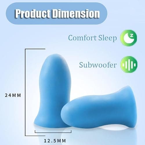 5 Pairs Ultra Soft Foam Ear Plugs for Sleep - Streamline arc Design, 36dB Highest NRR, Comfortable Ear Plugs for Snoring, Travel, Concerts, Studying, Loud Noise, Work - Pink — view 2