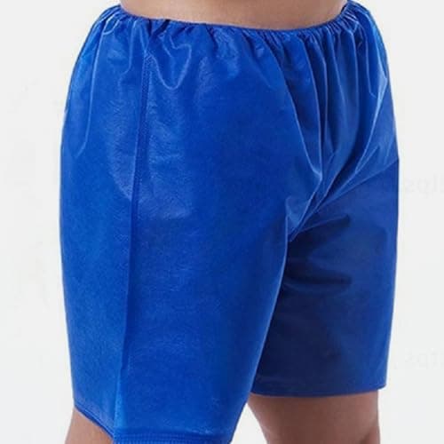 DIKACA Disposable Sauna Shorts 15Pcs Mens Underwear Blue Non-Woven Fabric for Travel and Spa — view 2