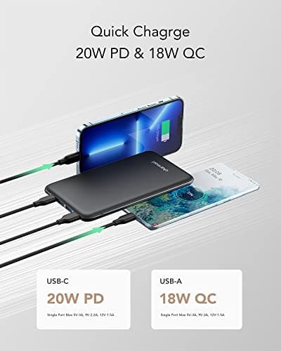Charmast 26800mAh 20W PD Power Bank 18W QC 3.0 Quick Charge Portable Charger USB Power Delivery Type C Battery Pack with 3 Input & 4 Output Compatible iPhone 13/12/11/11 Pro, Samsung, Huawei and More — view 2