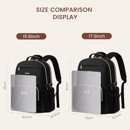 LOVEVOOK Laptop Backpack for Women with Pouch Pocket for Large Capacity Cup,15.6 Inch Backpack Womens Travel Backpack, Waterproof Laptop Computer Bag for Work Business Backpack College Teacher — view 4