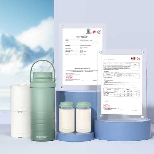 Momcozy Portable Breast Milk Cooler for Outdoor with 2pcs Baby Bottles — view 6