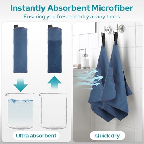 Alyvisun Quick Dry Travel Towels 4 Pack with 3 Sizes — view 5