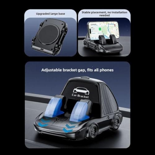Adjustable Car Phone Mount 8x8cm Compact Design(Orange) — view 2