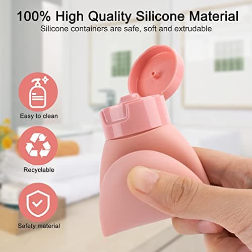 GWAWG 6 Pack 60ml Travel Bottles Set, Portable Travel Containers Set LeakProof Refillable Squeezable for Shampoo, Conditioner and Toiletries — view 5