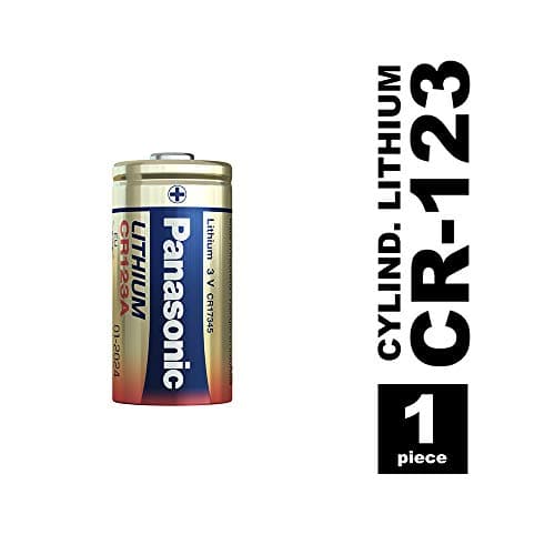 Panasonic CR123 cylindrical lithium battery for high power-consuming lightweight appliances such as smoke alarms, intruder alarm systems, head lamps, cameras, 3V, pack of 1. — view 3
