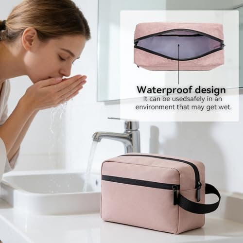 3Pcs Toiletry Bag for Man & Women, Portable Travel Wash Bag, Waterproof Toiletries Cosmetic Shaving Organizer Bag Portable Multifunctional Wash Bag with Handle — view 5