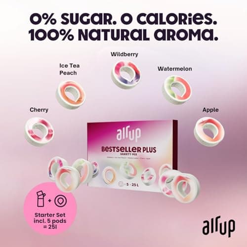 AIR UP water bottle Twist Pro Lavender 600ml Starter Set, 5 Scent Pods — view 3