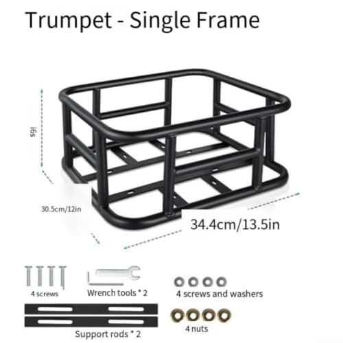 Gdfnmogo Insulated Waterproof Rear Bike Basket with for-Heavy Duty for-Metal Frame, Expandable Thermal Liner Cycling Hamper for E-Bike Grocery Pet Cargo Carrier Box(B) — view 2