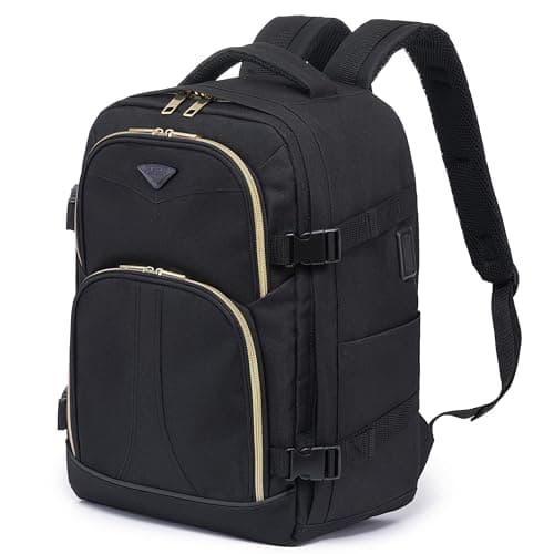 Flight Knight 40x30x15cm Personal Item Free Carry On Over Head Cabin Backpack for British Airways, KLM Travelling Bag USB Port Padded Small Rucksack - Luggage For easyJet Ryanair, Jet2 Compatible