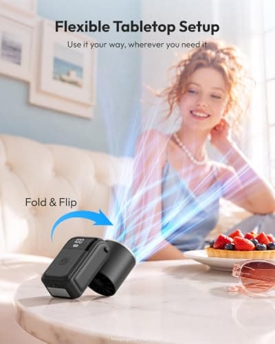 gaiatop Mini Handheld Fan Portable, 3-in-1 Foldable Small Turbo Fans — view 4
