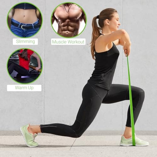 TechStone Resistance Bands Set for Men and Women, Pack of 5 Different Resistance Levels Elastic Band for Home Gym Long Exercise Workout – Great Fitness Equipment for Training, Yoga – Free Carrying Bag — view 2