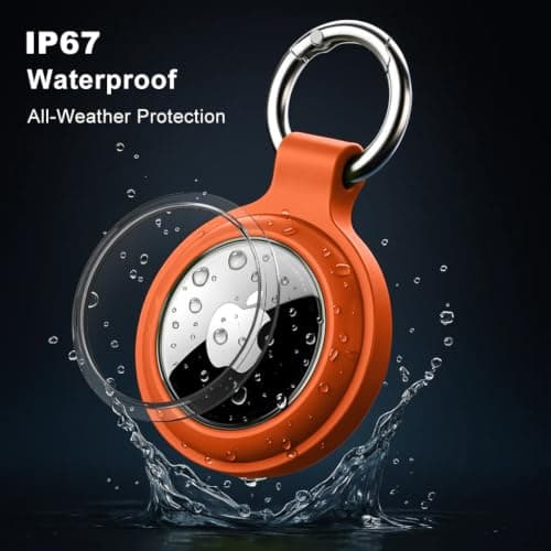 PESTON AirTag Holder Keyring, IP67 Waterproof Case for Apple AirTag 1 & 2 — view 2
