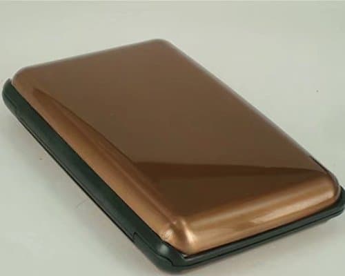 GreatDeals4you Aluma Aluminium Brown Wallet Credit Card Holder RFID Blocking