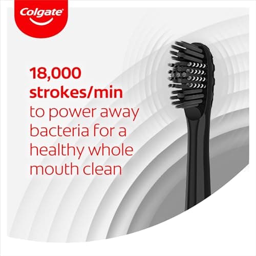 Colgate 360 Sonic Charcoal Battery Powered Toothbrush - Helps Remove Surface Stains - Slim Tip Bristles - Battery Toothbrush — view 2