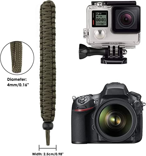 MoKo Wrist Strap for Camera, [Pack of 2] Adjustable Wrist Strap for Camera, Binoculars and Camcorders, Nikon/Canon/Sony/Panasonic/SLR/DSLR – Black & Army Green — view 2
