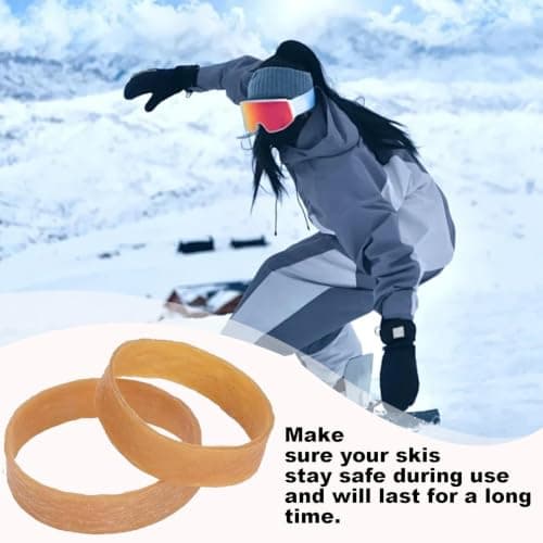 Ski Brake Retainer - 20x Rubber Brake Bands Set, Binding Stopper Clips | Flexible Ski Accessories for Securing Brakes During Carrying Waxing Travel Shop Service and Off Season Storage Use — view 3