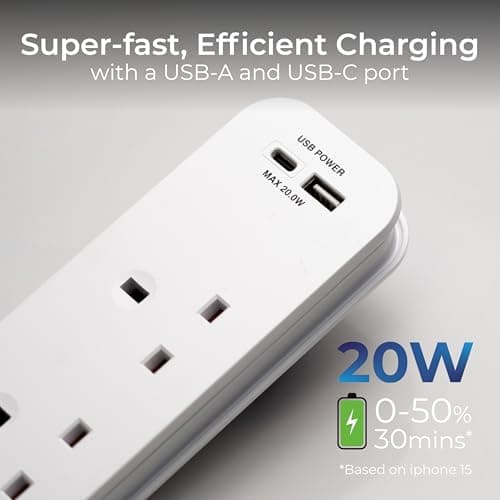 2 SKT EU Travel EXT Lead + 2 X USB (A+C) — view 3