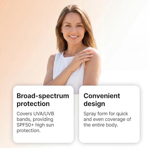 Reef Safe Sunscreen Spray SPF 50, Zinc Oxide Mineral Sunscreen Spray, Broad Spectrum UVA/UVB Protection, 360° Spray, Lightweight & Water Resistant, 120ml (2Pack) — view 6