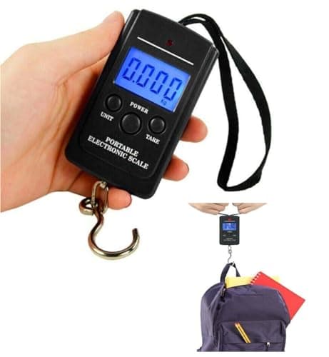 MORWIN Digital Luggage Scale, Digital Portable Handheld Scale For Travel & To Avoid Overweight Fee At Airport 40kg Max Capacity.