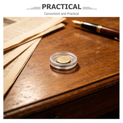 Toyvian 200pcs 25mm Acrylic Capsules Holder for Medals Badge Display — view 3