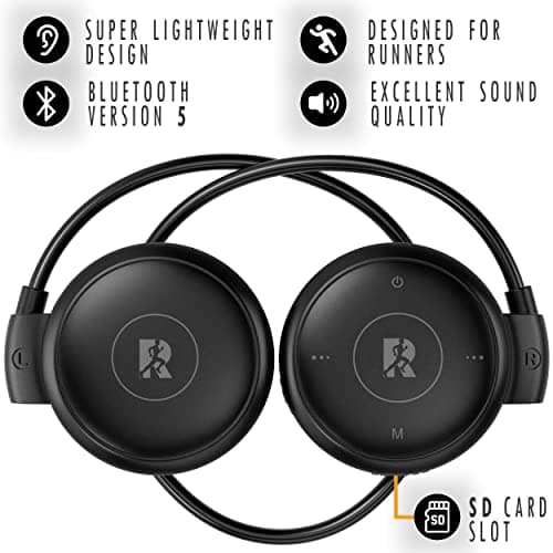 Running Headphones designed by Runners - Wireless Bluetooth V5.0 - Black — view 3