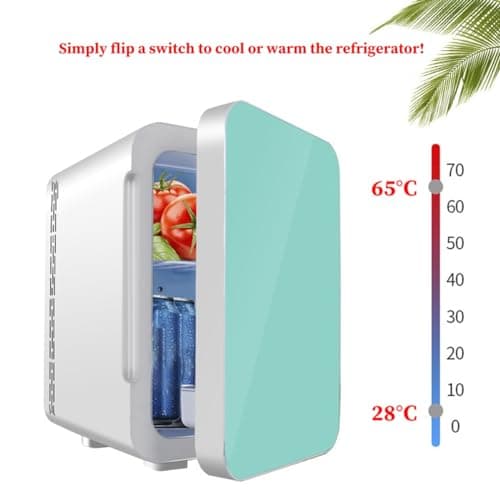 GIZNXBA 20L Mini Fridge, Large Capacity Compact Cooler And Warmer, Single Door Compact Refrigerator, Mini Skincare Fridge For Cars, Road Trips, Homes, Offices(Color:/Gold,Size:110V) — view 4