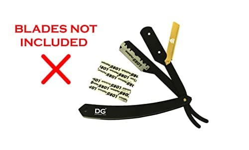 DG® Cut Throat Razor Kit - 24k GOLD Lock Matte Black Color - Straight Edge Razor for Barbers & Personal Use - Stainless Steel - Moustache & Beard Shaving - Shaving Kit — view 3